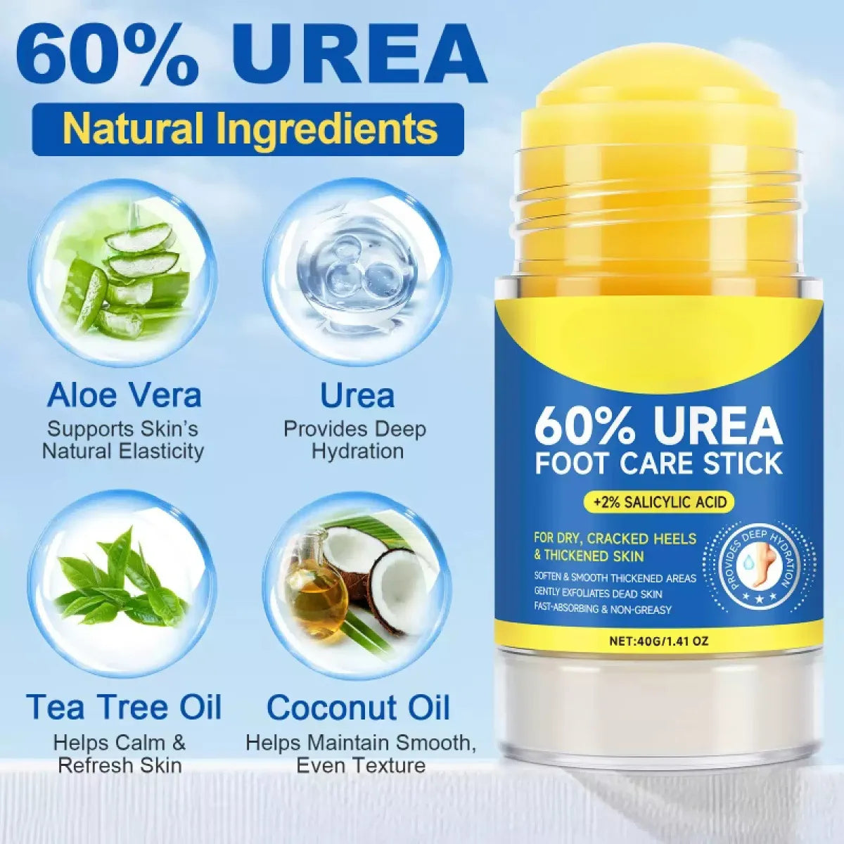 MiniMind® 60% Urea Foot Relief Stick