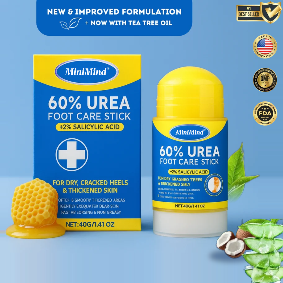 MiniMind® 60% Urea Foot Relief Stick